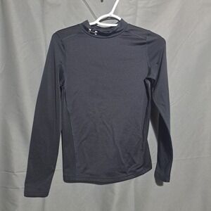 Under Armour UA Youth LARGE ColdGear Fitted Mock Long Sleeve Shirt- Black